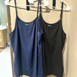 Women's Navy and Black Camisole Tops